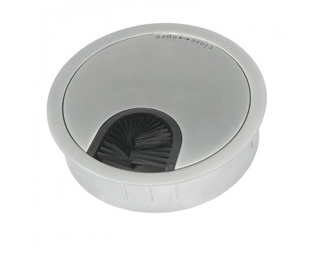 Kabeldoorvoer 80mm ALU look, diepte 22mm