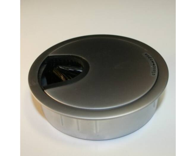 Kabeldoorvoer 80mm ALU look, diepte 22mm