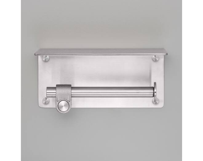Toilet Roll Holder/w/ Shelf/190Mm/7.5 Inches/Cast