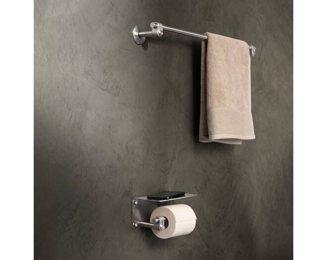 Toilet Roll Holder/w/ Shelf/190Mm/7.5 Inches/Cast