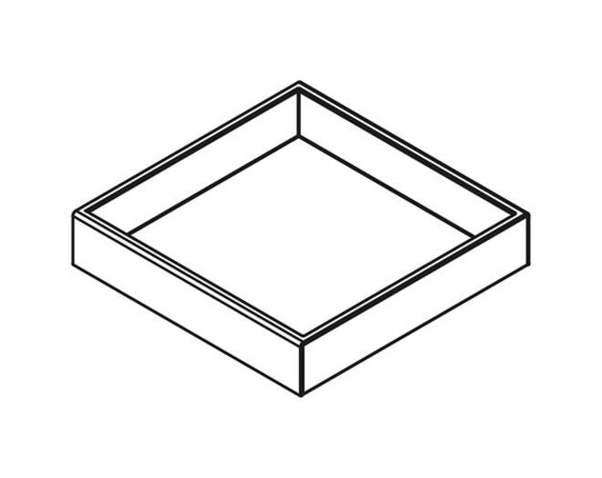 CubiLux Vide-poches luxe 32 vierkant Leder 32 x 150 x 150mm