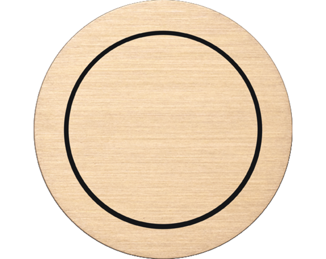 Rond 2.0 Multifit Push button 2X- brushed brass