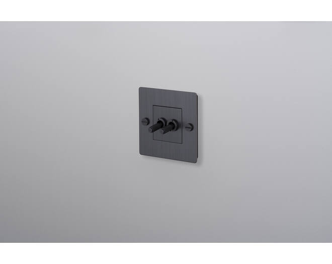 EU 1G Double Toggle Switch/w/out B+P Logo/Smoked Bronze