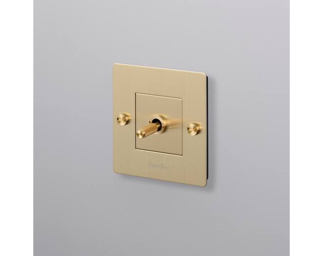 EU 1G Toggle Switch/w/ B+P Logo/Brass