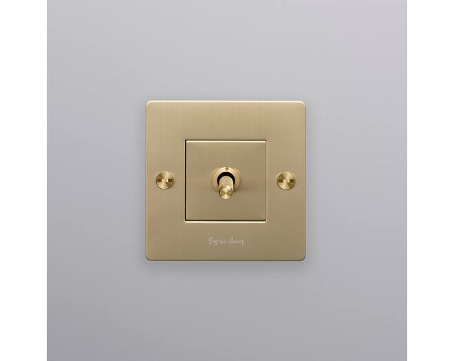 EU 1G Toggle Switch/w/ B+P Logo/Brass