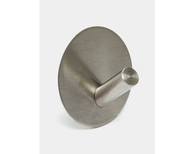 Kapstok met plaat rond 50mm 1 haaks