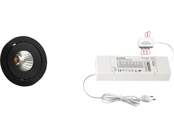 3x Ancona zwart DTW 3000K-2200K+3x verl+ZigBee