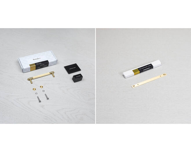 Pull Bar/Plate/Linear/Small 190Mm/Brass (Non US)