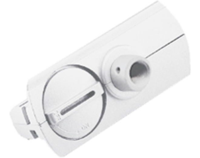 Adaptor wit 1-fase rail met 1x M10 binnendraad
