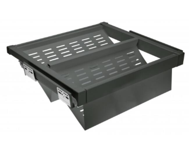 Schoenenrek, uittrekbaar metal 700 mmSOFT-CLOSE, antraciet