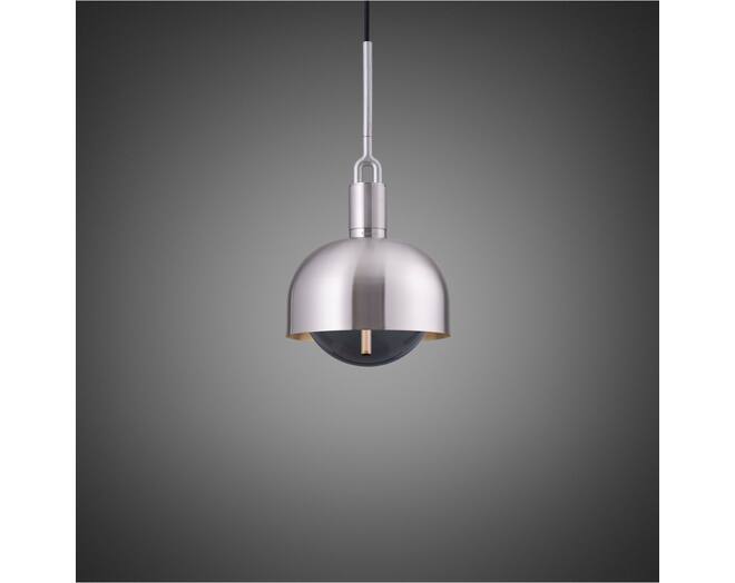 Forked Pendant/Steel/Medium Steel Shade/Medium Smoked