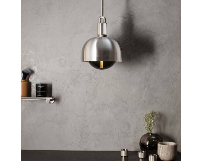 Forked Pendant/Steel/Medium Steel Shade/Medium Smoked