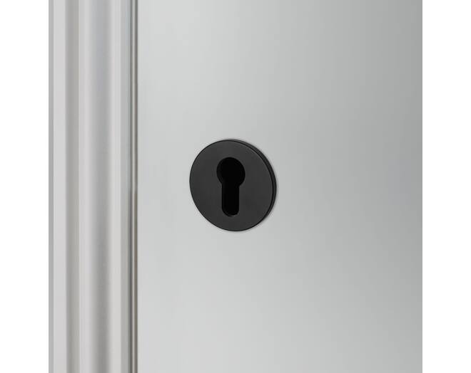 Escutcheon Plate/Euro Profile/Welders Black