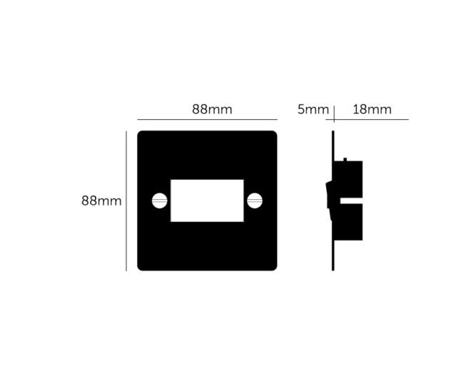 Triple Pole Fan Switch - Smoke - Black Interior