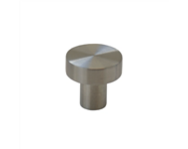 Knop diameter 25mm RVS geborsteld, hoogte 24mm