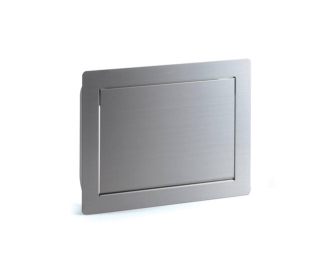 Afvaldoorlaat 384x294mm RVS voor verticaal gebruik
