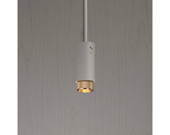 Exhaust Pendant/Cross/Stone/Brass