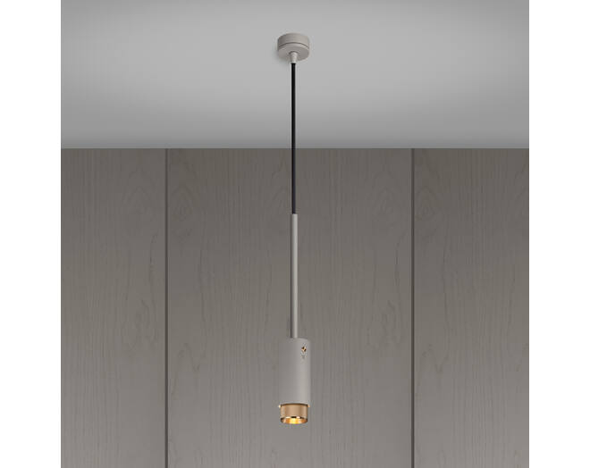 Exhaust Pendant/Cross/Stone/Brass