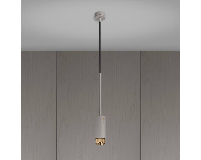 Exhaust Pendant/Cross/Stone/Brass