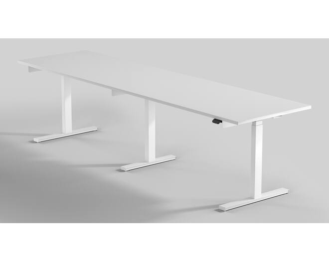 Milano Vergader voor een blad tot 4000mm. zilver RAL9006