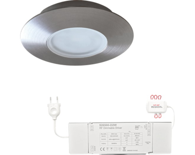 6x Napoli rond RVS DTW 3000K-2200K+6x verl+MC Easy ontvanger