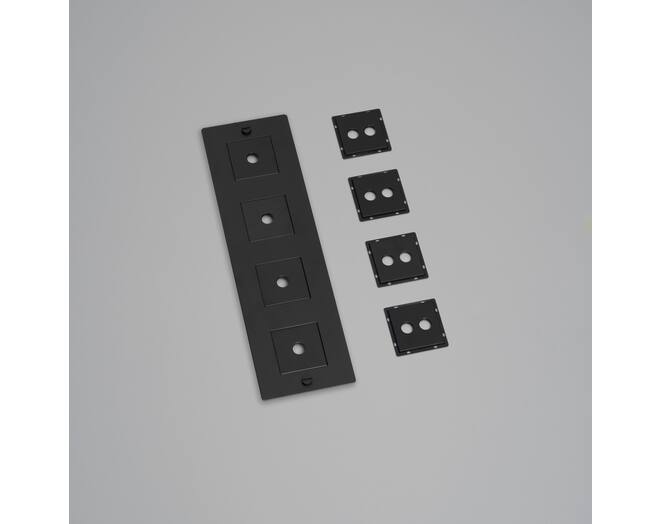 4G Wall Plate/Vertical/Black