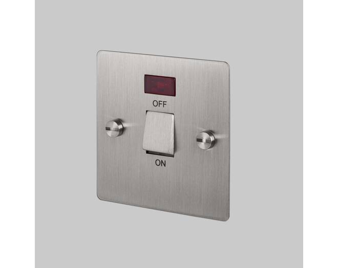 20A Dp Switch w/ Neon - Stainless Steel