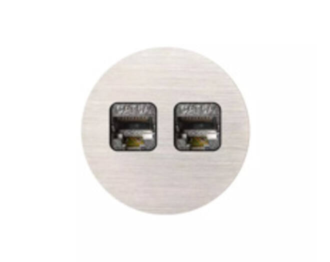 Rond 2.0 Multifit Data port  2 Keystones- s. trim - brushed
