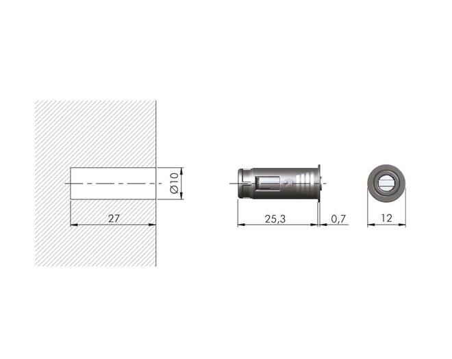 Magneetsnapper K LOCK, wit. verstelbaar -0,5/+3mm