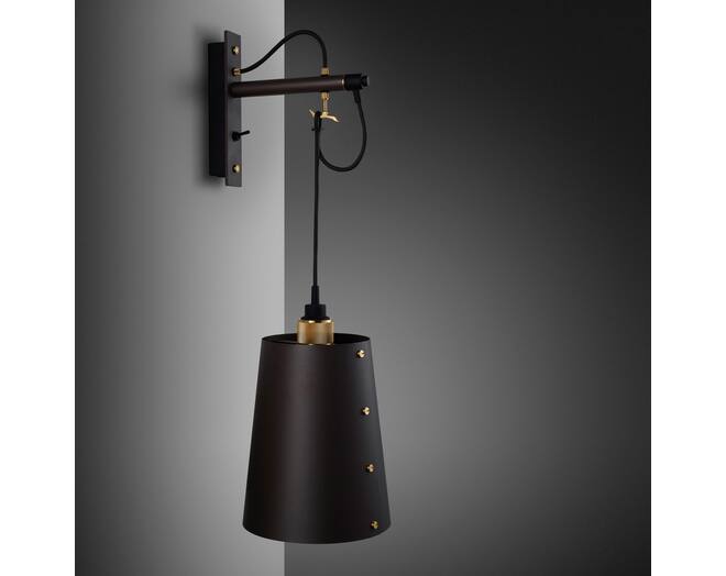 Hooked Wall Large Graphite/Brass