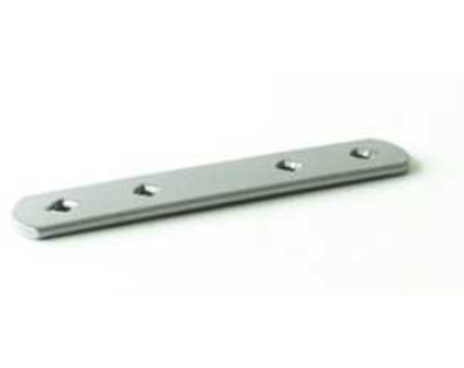 Frontverbindinsplaatje Dispensa zilver, 110mm