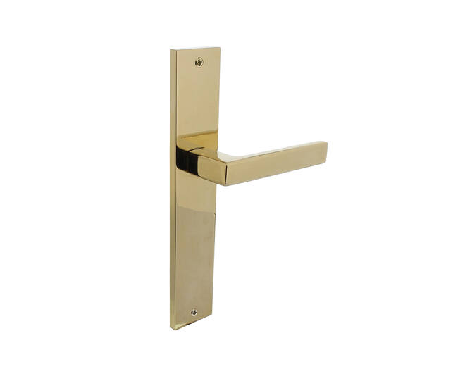 Deurkruk Hera op schild 245x45 mm blind messing