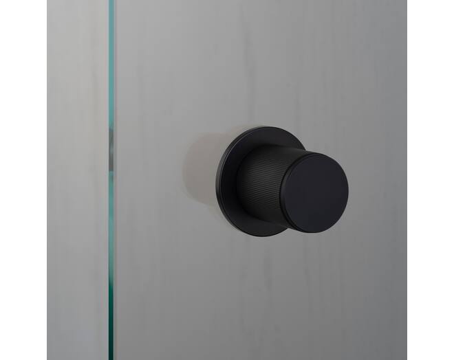 Fixed Door Knob/Single-Sided/Linear/Welders Black