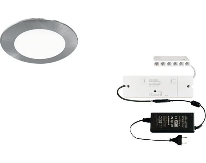 4 x Atom D-Motion RVS Look 24V + ZigBee D-Motion + Driver 24