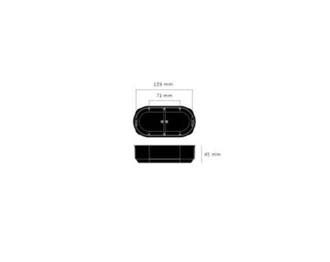EU Plastic Back Box/2G/Round/45Mm Deep
