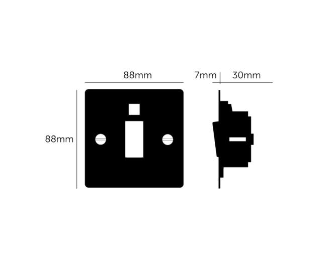 45A Dp Cooker Switch w/ Neon - Smoke - Black Interior