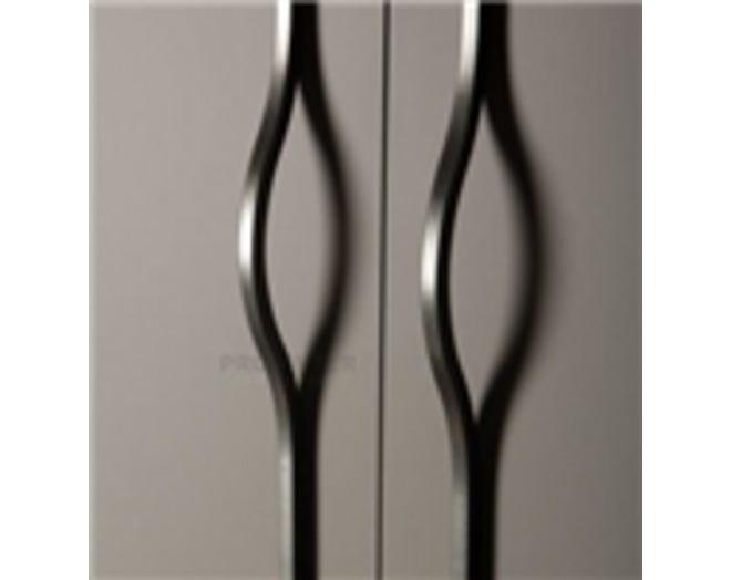 Greep rond a-sym 8x192/992x1040mm Metallic antraciet
