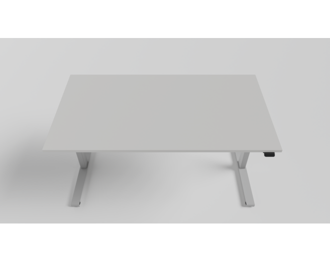 Bureaublad 1600x800x25mm licht grijs, inclusief 2 inserts