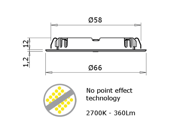 3x Smally 24V mat zwart + Dali ontvanger + Driver 24W