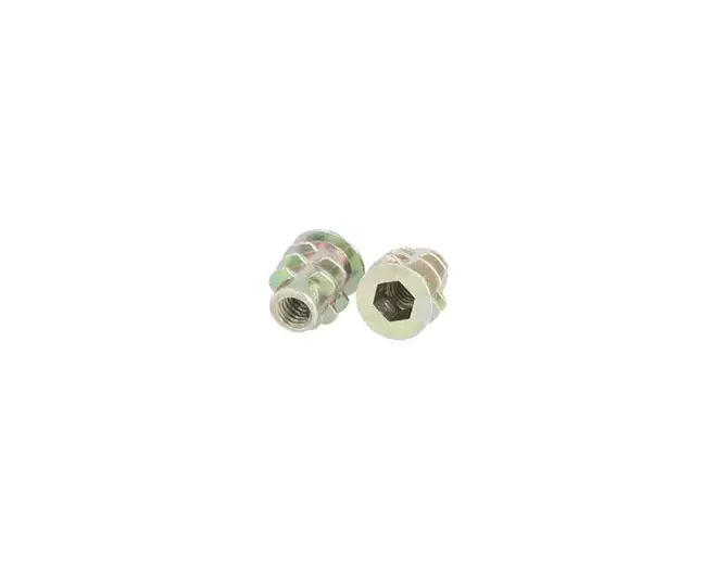 Rampabus conisch M4/5.5x10mm met rand, geel verzinkt