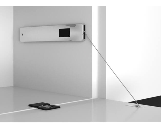 Klepbeslag Winch 6kg rechts kunststof mat zilver [500690]