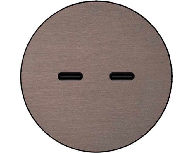 Rond 2.0 USB-C 2X (30W) - t.less - dark bronze