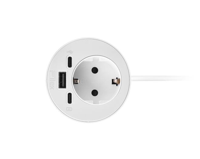 Inbouw module Power spot wit, 60mm. Met Schunko-plug.