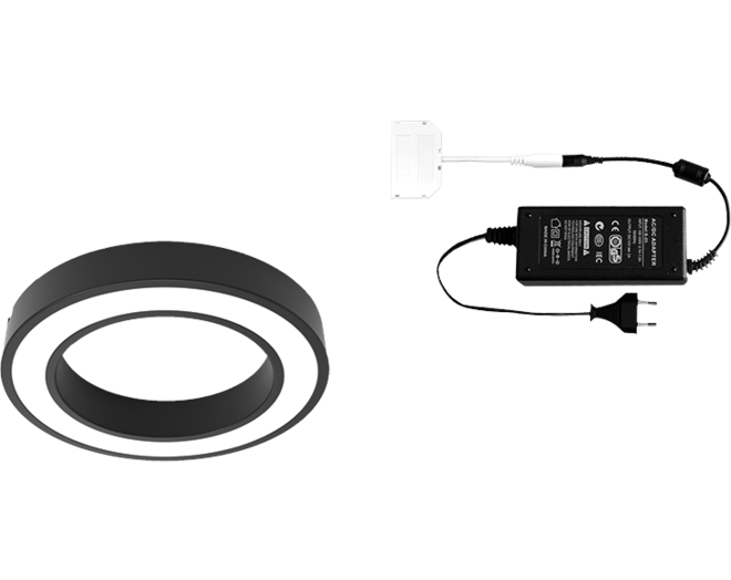 5 x Holl BH mat zwart 24V + Driver 36W