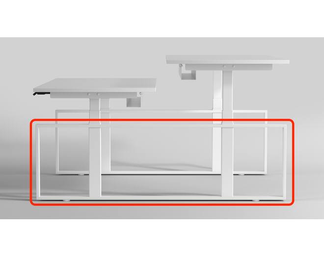 Square zijde dubbel 510x1680mm wit RAL9016, per stuk