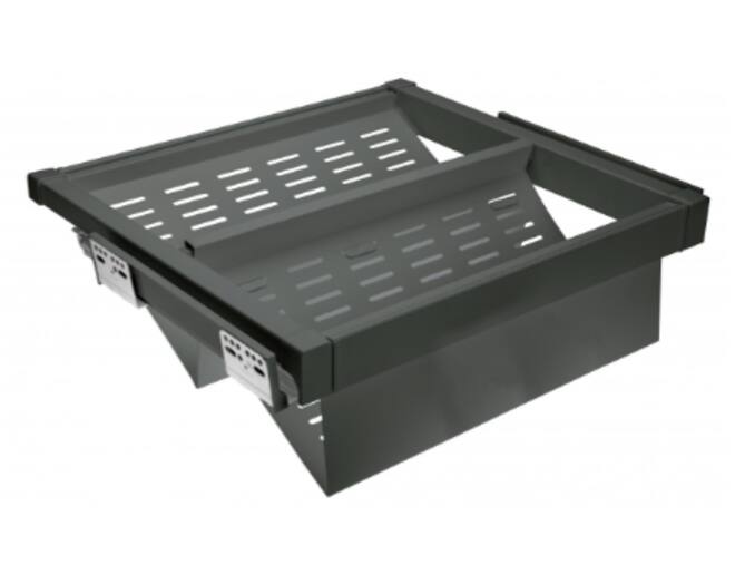 Schoenenrek, uittrekbaar metal 800 mmSOFT-CLOSE, antraciet