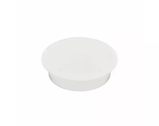 Kabeldoorvoer 80mm wit kunststof RAL9003 met veerklep, 20 st