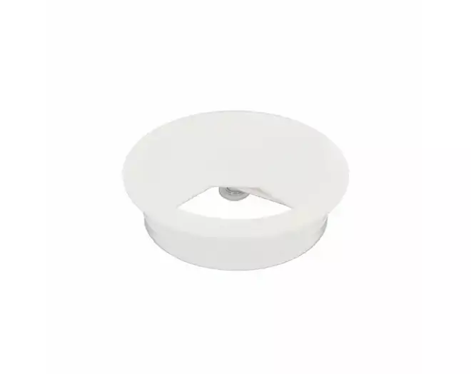 Kabeldoorvoer 80mm wit kunststof RAL9003 met veerklep, 20 st