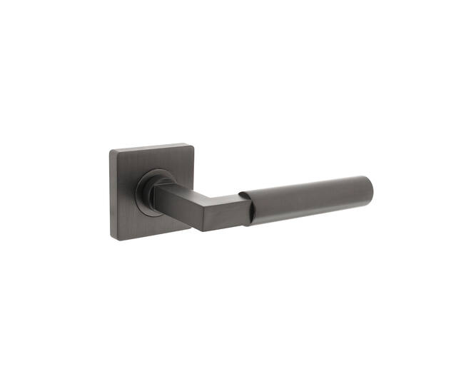 Deurkruk Bau-Stil op vierkante rozet 55x55x10 mm