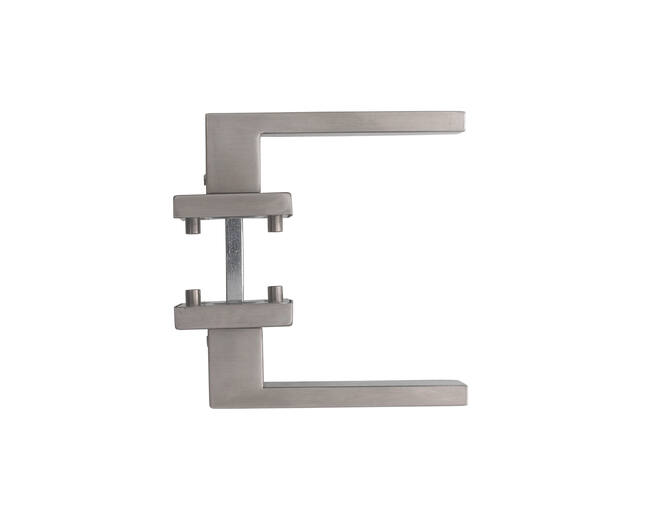 Deurkruk Amsterdam op vierkante massieve rozet 53x53x10 mm